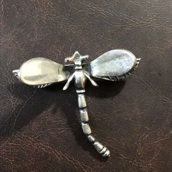 Awesome vintage sterling silver dragonfly brooch - Picture 2 of 5